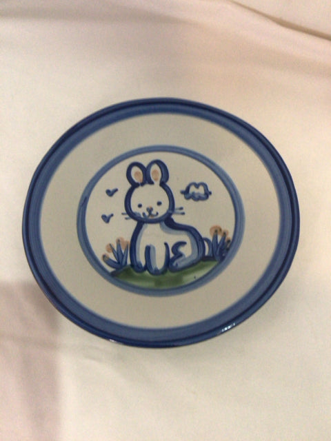 Hadley Gray/Blue Stoneware Bunny Plate