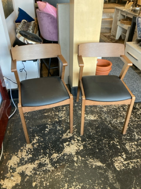 Hoft Home Modern Walnut Pair Brown Chair Set 453F9G64