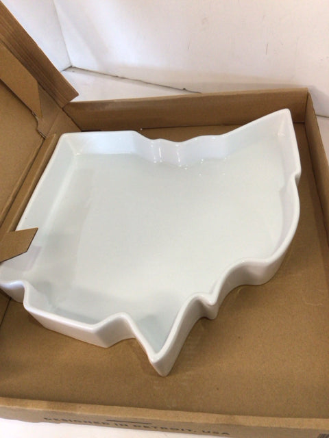 White Ceramic Ohio Bowl