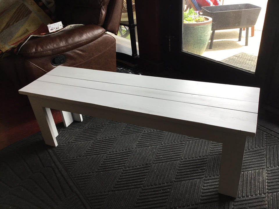 Gray Wood Bench