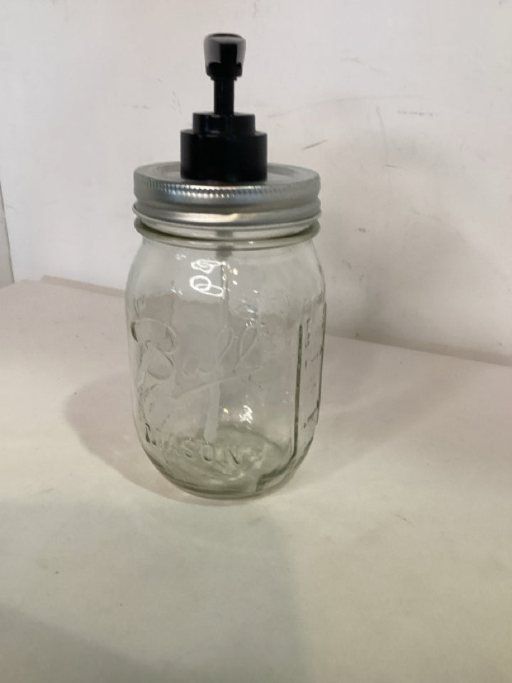 Clear Mason Jar Soap Dispenser