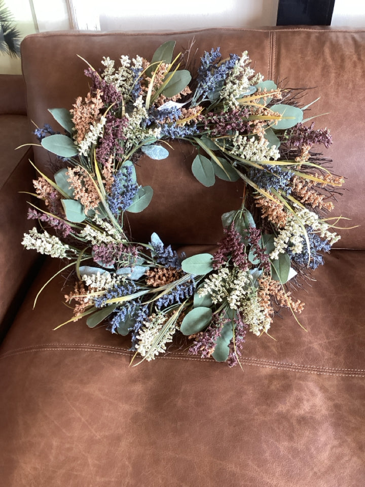 Green/Pink Berries Wreath