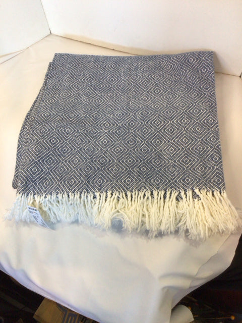 Blue/White Cotton AS IS Throw
