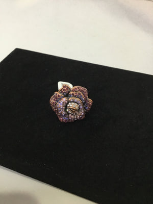 Purple Rhinestone Ring