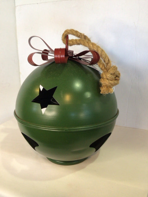 Hanging Red/Green Metal Bell Holiday Item