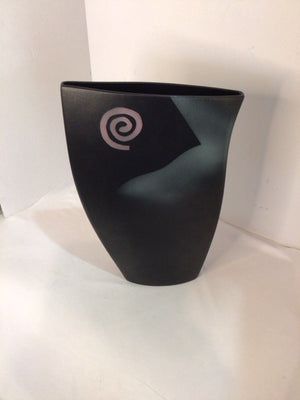 Abstract Black/Pink Metal Vase