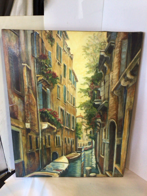 Multi-Color Canvas City Scape Stretch Canvas Art