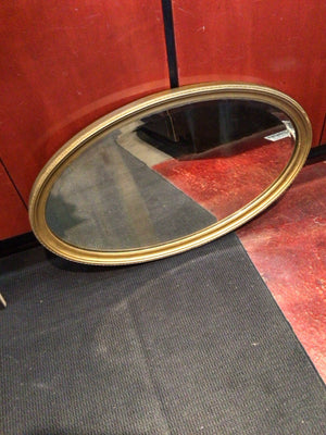 Brown Oval Mirror