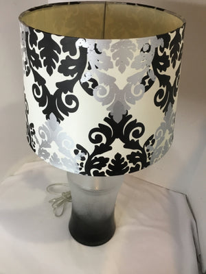 Gray/Black Glass Lamp