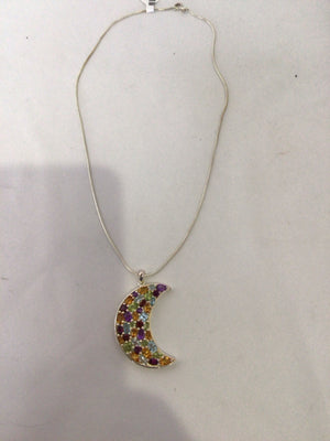 Multi-Color Moon Necklace