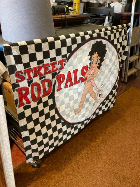 Black/White Polyester Marilyn Monroe Checkered Flag