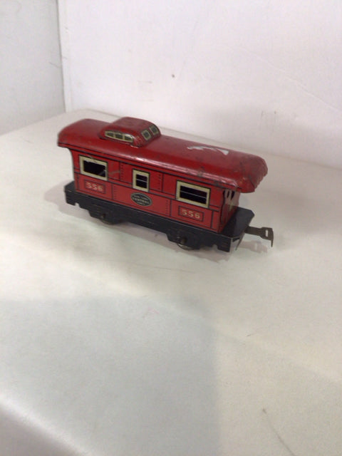 Vintage Metal Red Train Toy