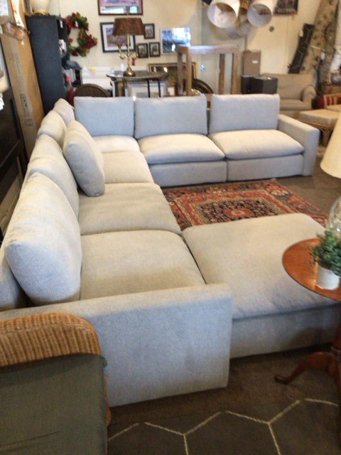 Burrow Modern Gray Sectional Sofa 3YPFCL22
