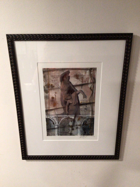 Chadwick Studios Abstract Gray/White Statue Framed Art