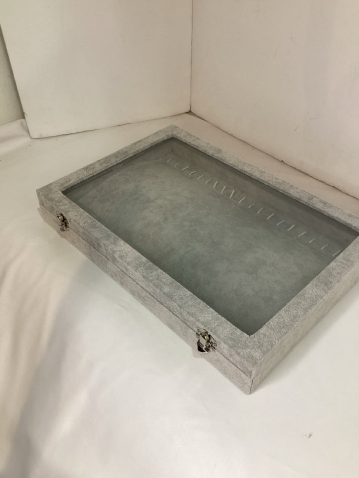 Gray Fabric Jewelry Holder