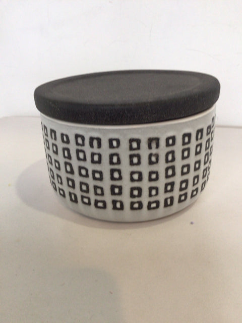 Gray/Black Ceramic Jar