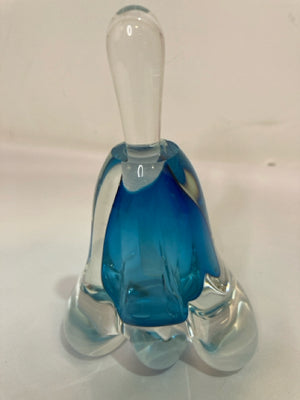 Perfume Blue/Clear Glass Bottle