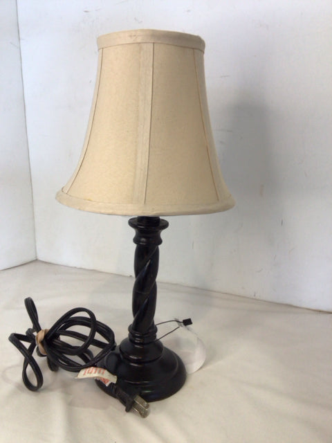 Brown Wood Twisted Lamp
