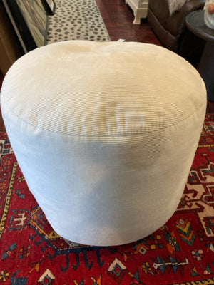 Cream Corduroy FootStool/Ottoman