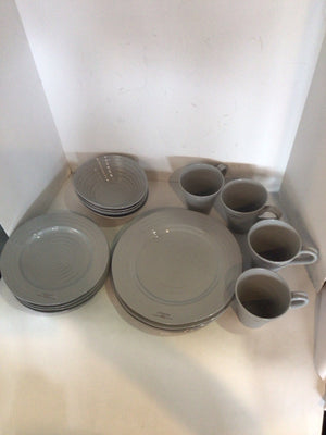 Portmeirion Set of 4 Gray Porcelain Dish Set