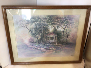 Cream/Multi Gazebo Framed Art