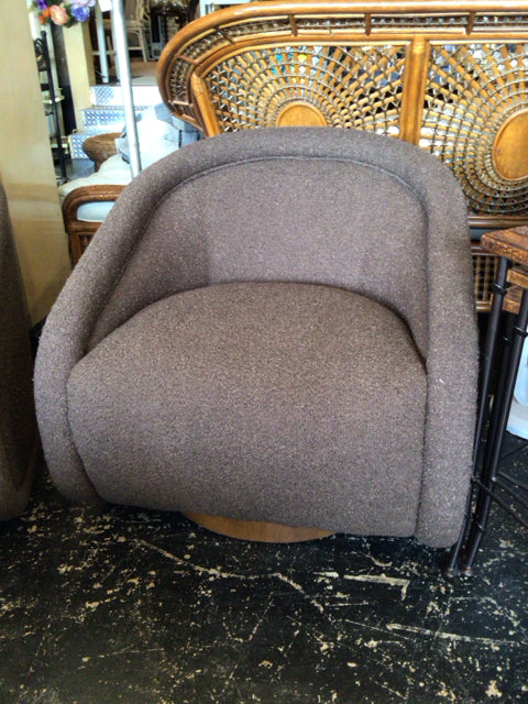 Havenly Swivel Boucle Brown Chair APPQJLJS
