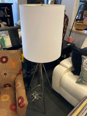 Floor Silver Metal Adjustable Lamp