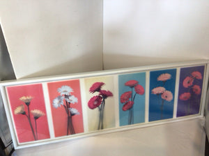 Spring Pink/Blue Flowers Framed Art