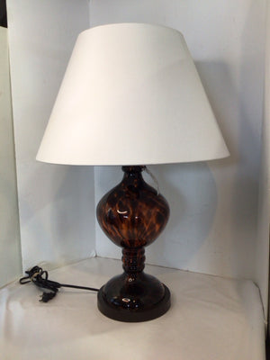 Pottery Barn Brown Glass Lamp