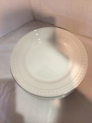 World Market Set of 7 White Ceramic Plate Set