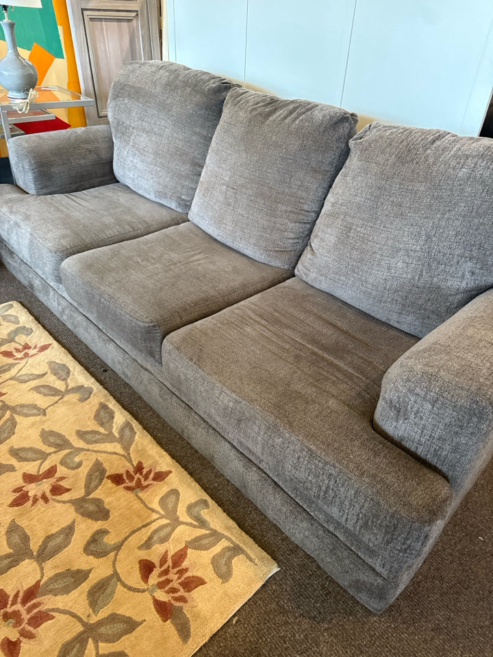Ashley 3 Seat Chenille Brown Sofa/Couch