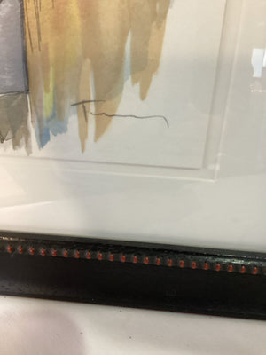 Tarkay Numbered Blue/Multi Woman Framed Art