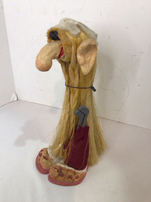 Tan Resin Troll Sculpture