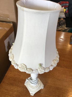 White Resin Table Lamp