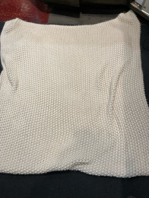 CasaLuna Queen Cream Acrylic Crochet Blanket