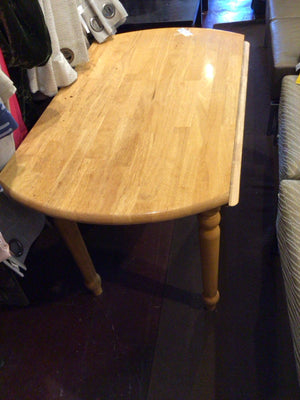 Drop Leaf Wood Brown Table