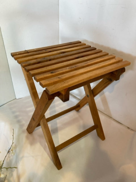 IKEA Folding Bamboo Side/End Brown Table