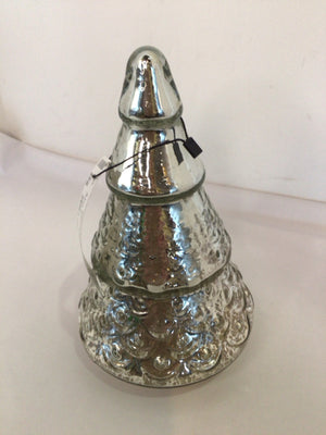 Battery Operated Silver Mercury Glass Tree Light up Holiday Item