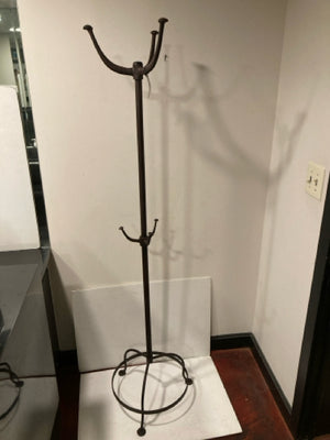 Free Standing Brown Iron Coat Rack