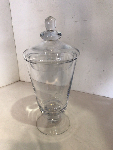 Lidded Clear Glass Jar