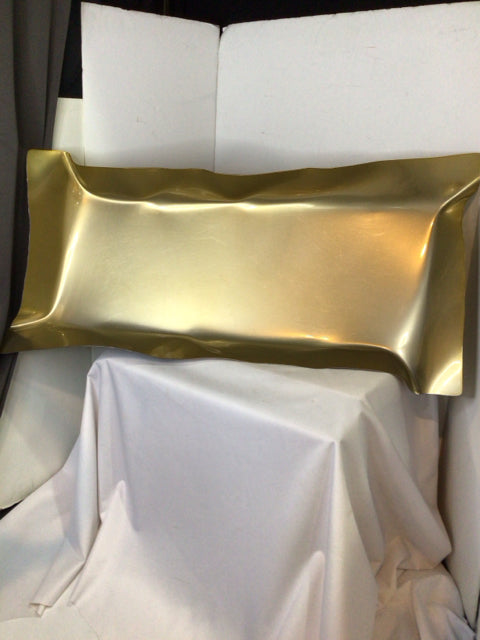 Glazed Gold Metal Tray