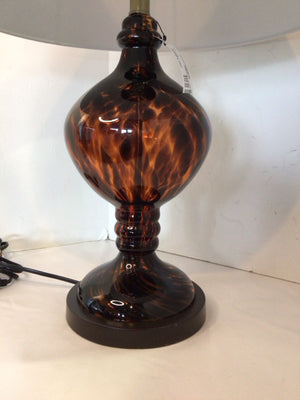 Pottery Barn Brown Glass Lamp