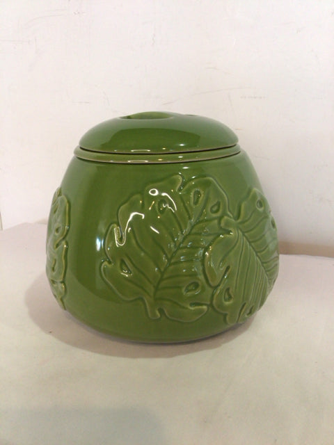Summer Living Green Ceramic Candle Holder