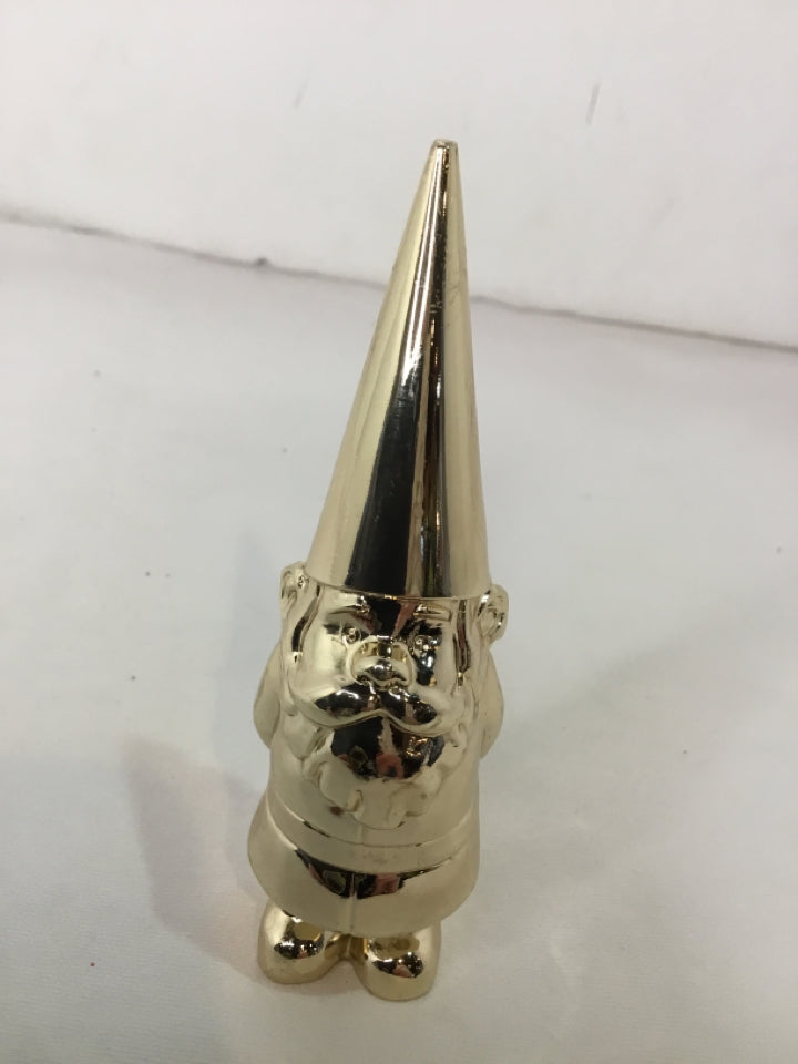 Christmas Gold Metal Gnome Bottle Opener