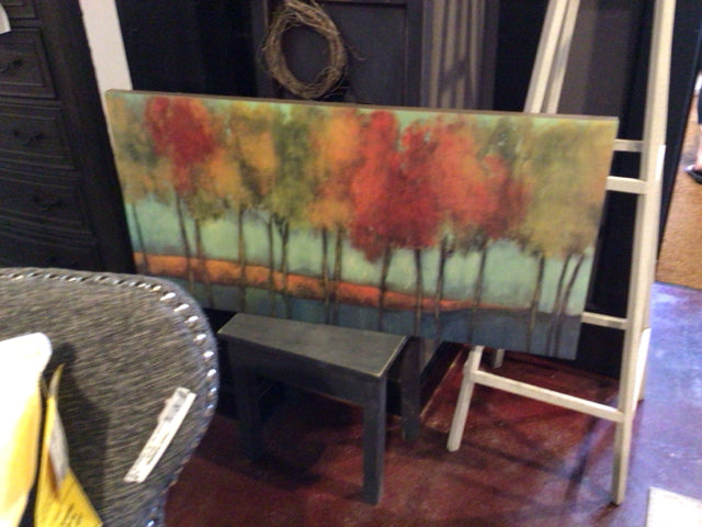 Multi-Color Fall Trees Stretch Canvas Art