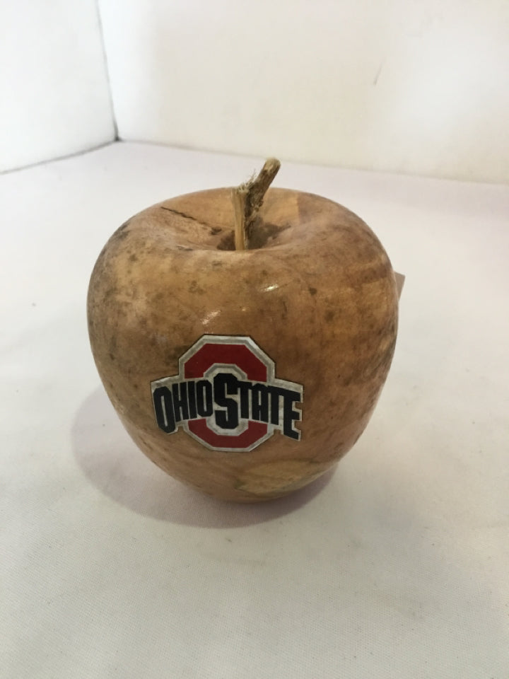 Brown Wood Apple Paperweight