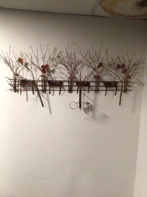 Brass Metal Park Wall Hanging Art