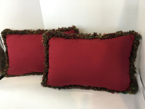 Pillow Set Red/white Polyester Angel Holiday Item