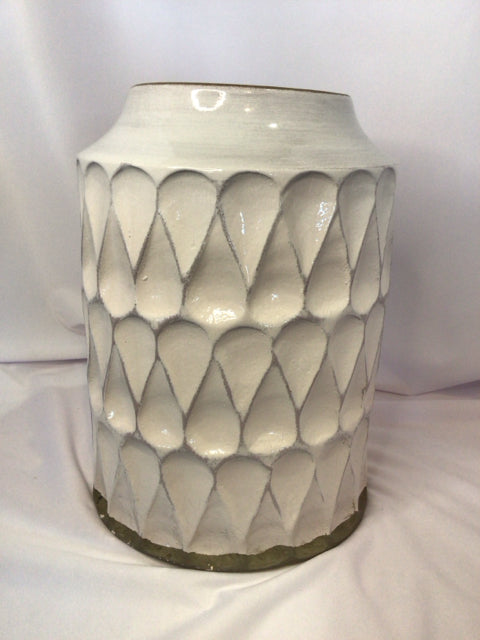 Crate & Barrel White Ceramic Vase