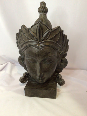 Gray Resin Buddha Figurine